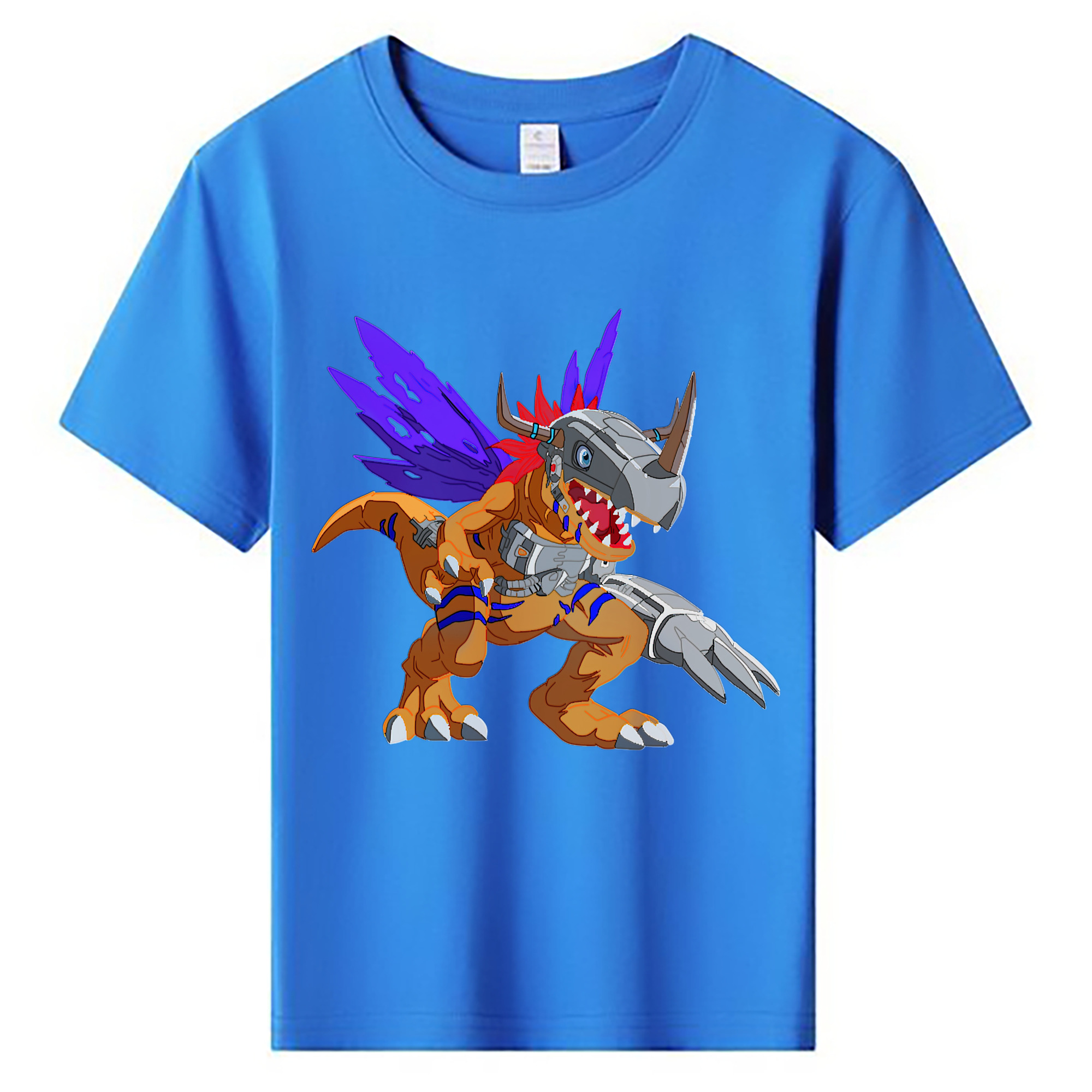（画像用） Digimon デジタルモンスター/デジモン 綿100％キッズTシャツ（フロントプリント）